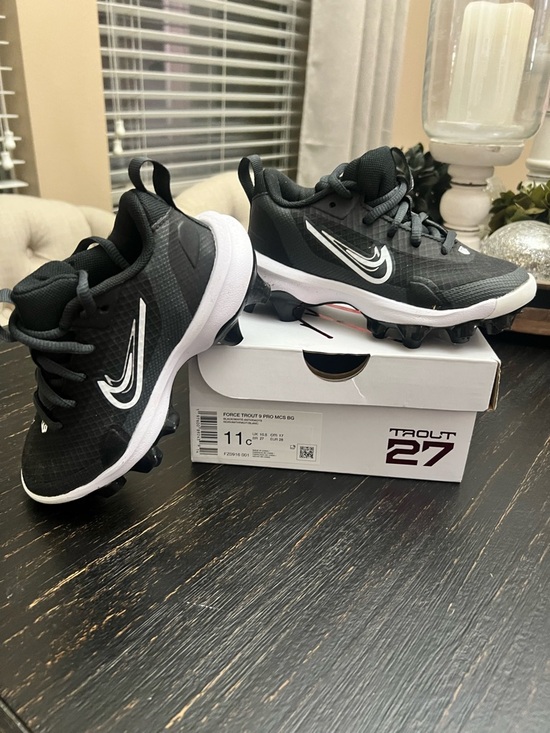 Nike Other - Nike Force Trout 9 Pro MCS BG Boys Sz 11 Baseball Cleats Black/White